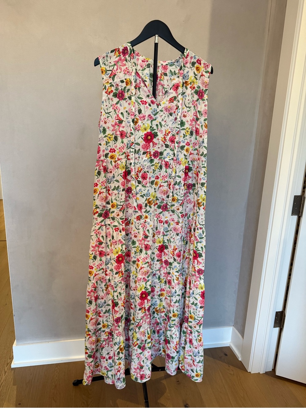 Caslon Pink and Yellow Floral Sleeveless Maxi Dress